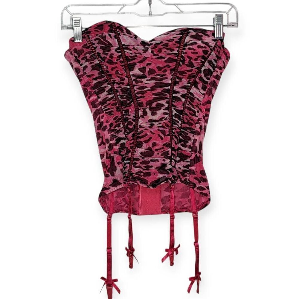 Victoria's Secret Sexy Little Things Vintage Y2K Gyaru Hot Pink Black Cheetah Bu